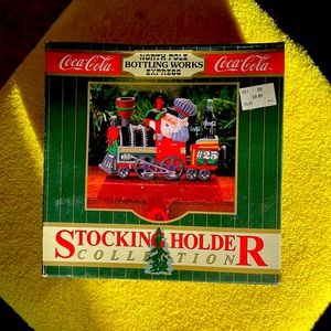 Vintage Coca Cola Stocking Holder Collection ‘Stocking Holder Train’.